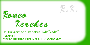 romeo kerekes business card